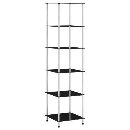 6-stöckiges Regal aus gehärtetem Glas schwarz 40x40x160 cm von vidaXL, Bücherregale und Regale - Ref: Foro24-249512, Preis: 6...