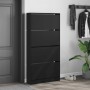 Mueble zapatero con 4 cajones abatibles negro 80x21x163,5 cm de , Zapateros y organizadores de calzado - Ref: Foro24-3214365,...