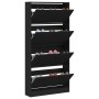 Mueble zapatero con 4 cajones abatibles negro 80x21x163,5 cm de , Zapateros y organizadores de calzado - Ref: Foro24-3214365,...