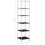 Estantería 6 niveles cristal templado negro 40x40x160 cm de vidaXL, Librerías y estanterías - Ref: Foro24-249512, Precio: 64,...