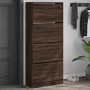 Shoe cabinet with 4 folding drawers oak brown 80x34x187.5 cm by , Shoe racks and shoe organizers - Ref: Foro24-3214384, Price...