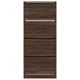 Shoe cabinet with 4 folding drawers oak brown 80x34x187.5 cm by , Shoe racks and shoe organizers - Ref: Foro24-3214384, Price...