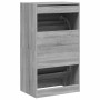 Shoe cabinet with 2 folding drawers Sonoma gray 60x42x108 cm by , Shoe racks and shoe organizers - Ref: Foro24-3214390, Price...