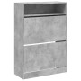 Mueble zapatero 2 cajones abatibles gris hormigón 80x34x116 cm de , Zapateros y organizadores de calzado - Ref: Foro24-321440...