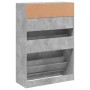 Mueble zapatero 2 cajones abatibles gris hormigón 80x34x116 cm de , Zapateros y organizadores de calzado - Ref: Foro24-321440...