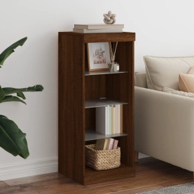 Sideboard with LED lights brown oak 41x37x100 cm by , Sideboards - Ref: Foro24-836734, Price: 60,38 €, Discount: %