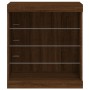 Sideboard with LED lights brown oak 60.5x37x67 cm by , Sideboards - Ref: Foro24-836699, Price: 64,54 €, Discount: %