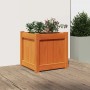 Outdoor planter solid wax brown pine wood 40x40x40 cm by , Pots and planters - Ref: Foro24-837408, Price: 40,45 €, Discount: %