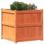 Outdoor planter solid wax brown pine wood 70x70x70 cm by , Pots and planters - Ref: Foro24-837436, Price: 96,26 €, Discount: %