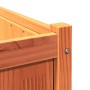 Outdoor planter solid wax brown pine wood 70x70x70 cm by , Pots and planters - Ref: Foro24-837436, Price: 96,26 €, Discount: %