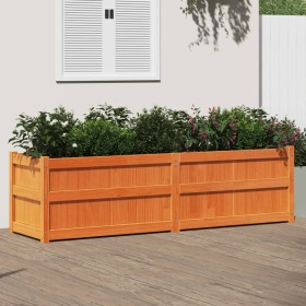 Outdoor planter solid wax brown pine wood 180x50x50cm by , Pots and planters - Ref: Foro24-837506, Price: 170,99 €, Discount: %