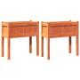 Planters with legs 2 pcs solid wax brown pine wood by , Pots and planters - Ref: Foro24-837559, Price: 76,99 €, Discount: %