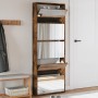 Shoe cabinet and mirror 5 levels smoked oak 63x17x169.5 cm by , Shoe racks and shoe organizers - Ref: Foro24-3228283, Price: ...