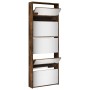 Shoe cabinet and mirror 5 levels smoked oak 63x17x169.5 cm by , Shoe racks and shoe organizers - Ref: Foro24-3228283, Price: ...