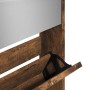 Shoe cabinet and mirror 5 levels smoked oak 63x17x169.5 cm by , Shoe racks and shoe organizers - Ref: Foro24-3228283, Price: ...