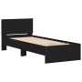 Estructura cama con cabecero madera ingeniería negra 75x190 cm de , Camas y somieres - Ref: Foro24-838660, Precio: 73,66 €, D...