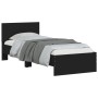 Estructura cama con cabecero madera ingeniería negra 75x190 cm de , Camas y somieres - Ref: Foro24-838660, Precio: 73,66 €, D...