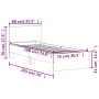 Estructura cama con cabecero madera ingeniería negra 75x190 cm de , Camas y somieres - Ref: Foro24-838660, Precio: 73,66 €, D...