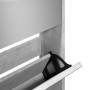 Shoe rack and mirror cabinet 5 levels concrete gray 63x17x169.5 cm by , Shoe racks and shoe organizers - Ref: Foro24-3228281,...