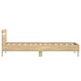 Bed frame headboard LED lights Sonoma oak 75x190 cm by , Beds and slatted bases - Ref: Foro24-838752, Price: 67,98 €, Discoun...