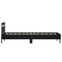 Estructura de cama con cabecero y luces LED negro 90x190 cm de , Camas y somieres - Ref: Foro24-838744, Precio: 102,96 €, Des...