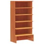 Mueble zapatero madera maciza de pino marrón cera 52x30x104 cm de , Zapateros y organizadores de calzado - Ref: Foro24-837393...