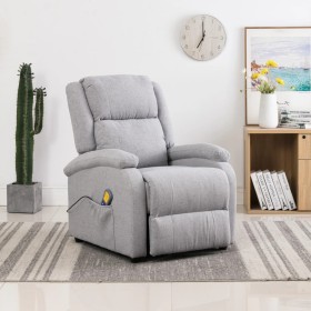 Sillón de masaje tela gris claro de , Sillones de masaje eléctricos - Ref: Foro24-322464, Precio: 211,82 €, Descuento: %