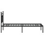 Estructura de cama con cabecero metal negro 75x190 cm de , Camas y somieres - Ref: Foro24-353527, Precio: 71,99 €, Descuento: %