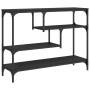 Mesa consola madera de ingeniería negra 100x30x75 cm de , Mesas auxiliares - Ref: Foro24-838913, Precio: 73,91 €, Descuento: %