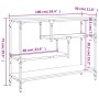 Konsolentisch aus schwarzem Holzwerkstoff 100x30x75 cm von , Seitentische - Ref: Foro24-838913, Preis: 73,91 €, Rabatt: %