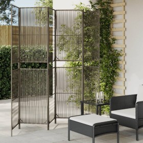 Gray synthetic rattan 6-panel screen by , Room dividers - Ref: Foro24-365402, Price: 166,99 €, Discount: %