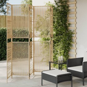 5 panel beige synthetic rattan screen by , Room dividers - Ref: Foro24-365399, Price: 136,99 €, Discount: %