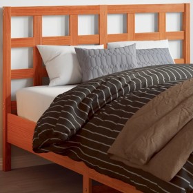 Wax brown solid pine wood bed headboard 135 cm by , Headboards and footboards - Ref: Foro24-844200, Price: 44,99 €, Discount: %