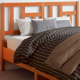 Wax brown solid pine wood bed headboard 160 cm by , Headboards and footboards - Ref: Foro24-844366, Price: 39,12 €, Discount: %