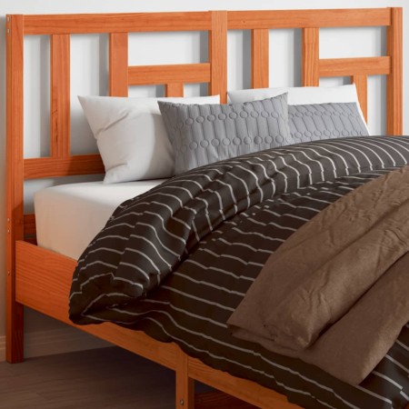 Cabecero de cama madera maciza de pino marrón cera 140 cm de , Cabeceros y pies de cama - Ref: Foro24-844364, Precio: 41,84 €...