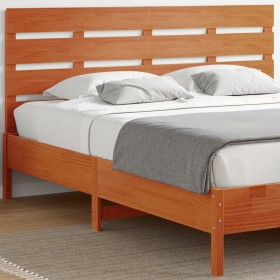 Wax brown solid pine wood bed headboard 180 cm by , Headboards and footboards - Ref: Foro24-844448, Price: 55,99 €, Discount: %