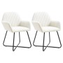 Dining chairs 2 units cream fabric by vidaXL, dining chairs - Ref: Foro24-249809, Price: 164,14 €, Discount: %