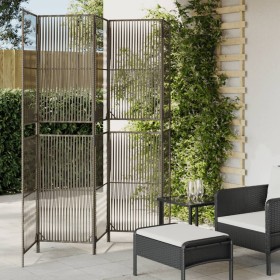 5-panel gray synthetic rattan screen by , Room dividers - Ref: Foro24-365398, Price: 136,99 €, Discount: %