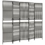 5-panel gray synthetic rattan screen by , Room dividers - Ref: Foro24-365398, Price: 136,43 €, Discount: %