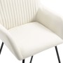 Dining chairs 2 units cream fabric by vidaXL, dining chairs - Ref: Foro24-249809, Price: 164,14 €, Discount: %