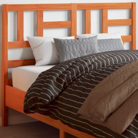 Wax brown solid pine wood bed headboard 135 cm by , Headboards and footboards - Ref: Foro24-844260, Price: 45,99 €, Discount: %