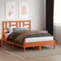 Cabecero de cama madera maciza de pino marrón cera 135 cm de , Cabeceros y pies de cama - Ref: Foro24-844260, Precio: 40,17 €...