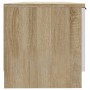 Mueble de TV madera contrachapada blanco y roble 102x35x36,5 cm de , Muebles TV - Ref: Foro24-811516, Precio: 70,58 €, Descue...