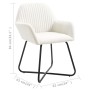 Dining chairs 2 units cream fabric by vidaXL, dining chairs - Ref: Foro24-249809, Price: 164,14 €, Discount: %