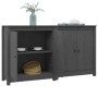 Sideboard 2 units of solid gray pine wood 70x35x80 cm by , Sideboards - Ref: Foro24-3114066, Price: 154,99 €, Discount: %