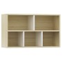 Estantería/Aparador contrachapada blanco y roble 50x25x80 cm de , Librerías y estanterías - Ref: Foro24-800167, Precio: 51,55...