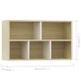 Estantería/Aparador contrachapada blanco y roble 50x25x80 cm de , Librerías y estanterías - Ref: Foro24-800167, Precio: 51,55...