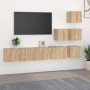 Sonoma oak plywood TV wall cabinet by , TV Furniture - Ref: Foro24-3114576, Price: 142,99 €, Discount: %