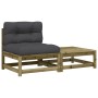 Garden sofa without armrests with cushions and footrest by , Modular outdoor sofas - Ref: Foro24-838140, Price: 107,50 €, Dis...