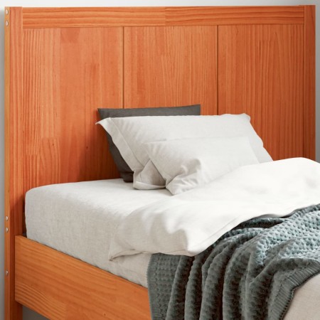 Wax brown solid pine wood bed headboard 100 cm by , Headboards and footboards - Ref: Foro24-844238, Price: 46,99 €, Discount: %